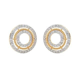 Whirl Design Diamond Earrings