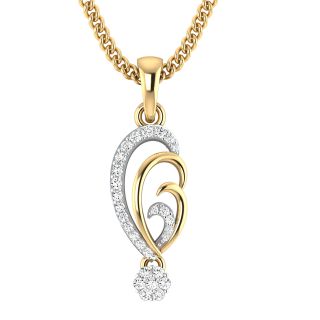 Lilith Round Diamond Office Wear Pendant