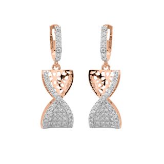Hour Glass Diamond Earrings