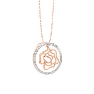 Floral Crown Gold Diamond Pendant