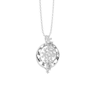 Rosy Daisy Diamond Pendant