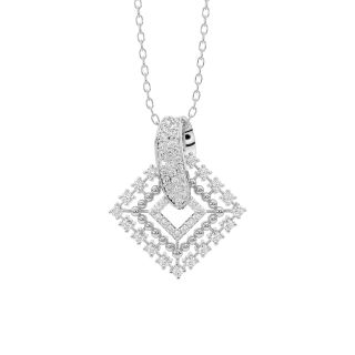 Designer Square Diamond Pendant