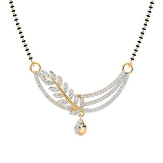 Ruhi Round Diamond Mangalsutra With Chain