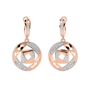 The Geometric Design Diamond Earrings