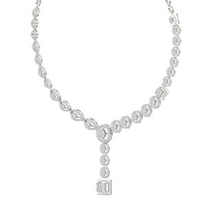 Divit Round Diamond Necklace For Her