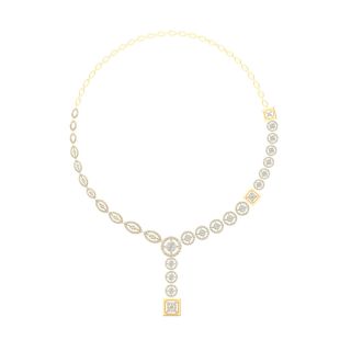 Divit Round Diamond Necklace For Her