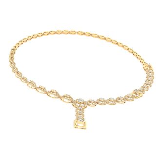 Divit Round Diamond Necklace For Her