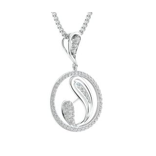 Rias Round Diamond Office Wear Pendant