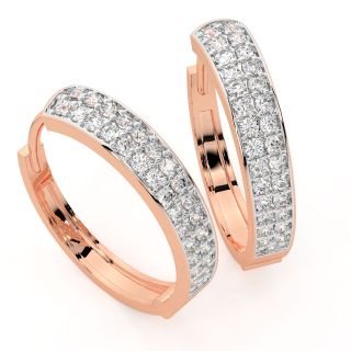 Yumi Round Diamond Bali Earrings