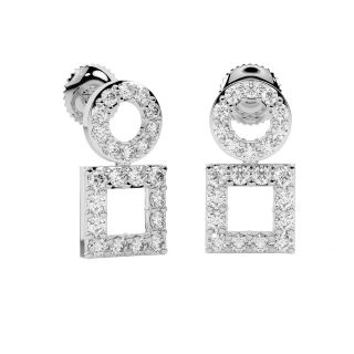 Janay Round Diamond Stud Earrings