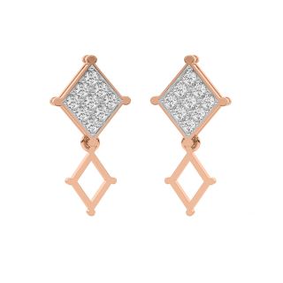 Hanging Square Diamond Earrings