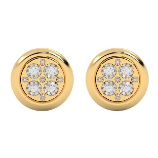 Round Diamond Stud Earrings