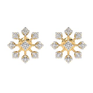 Snowflakes Design Diamond Earrings