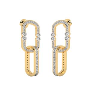 Layering Design Diamond Earrings