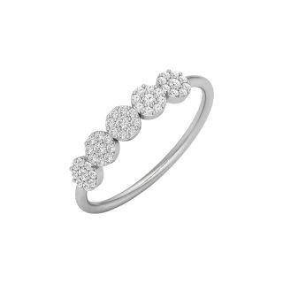 Circular Floral Design Diamond Ring