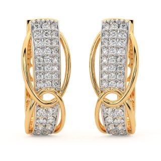 Yoko Round Diamond Bali Earrings