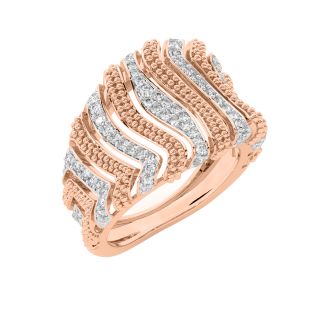 Wavy Design Diamond Ring