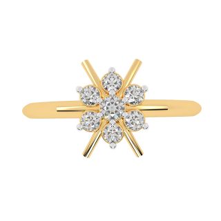 Floweret Design Diamond Ring