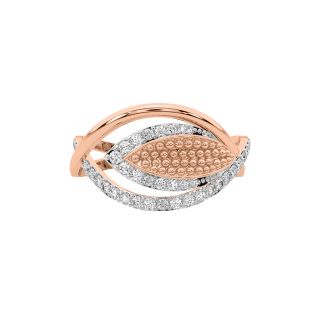 Three Layer Leave Diamond Ring