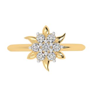 Gold Diamond Ring For Gifting