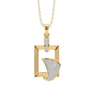 Diamond Pendant Set Design In Gold