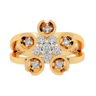Charming Flower Diamond Ring