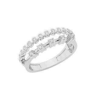Layering Design Diamond Ring