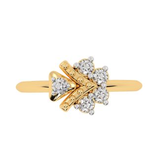 Gold Direction Ring In Diamond