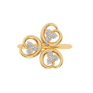 Triple Diamond Dainty Ring