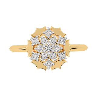 Grooving With Love Diamond Ring