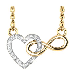 Infinity Heart Diamond Pendant
