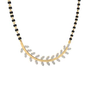 Leafy Design Diamond Mangalsutra