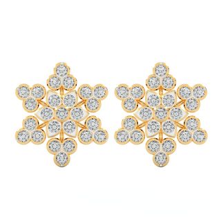 Leo Star Designer Diamond Earrings