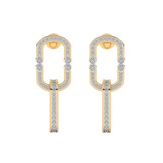 Layering Design Diamond Earrings