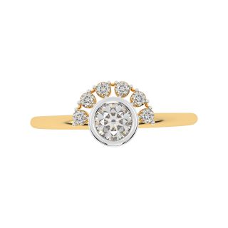 Half-Way Diamond Dainty Ring