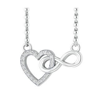 Infinity Heart Diamond Pendant