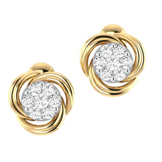 Takane	 Round Diamond Stud Earrings