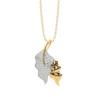 The Leafy Shape Diamond Pendant