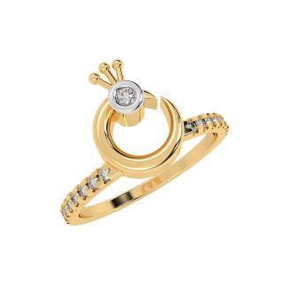Crescent Design Diamond Ring