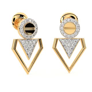 Dirk Round Diamond Stud Earrings