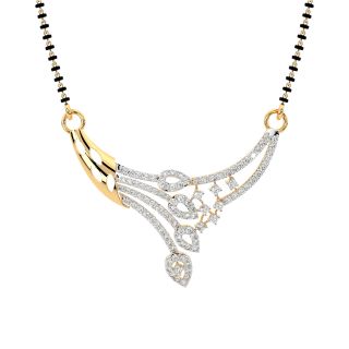 Deli Round Diamond Mangalsutra