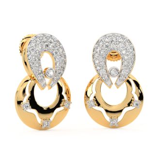 Zeal Round Diamond Stud Earrings