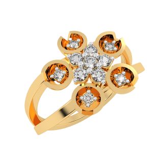 Charming Flower Diamond Ring