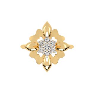 Four Petal Design Diamond Ring