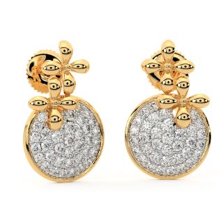 Dael Round Diamond Stud Earrings