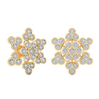 Leo Star Designer Diamond Earrings