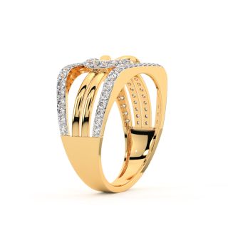 Stylish Knotted Diamond Ring For Men