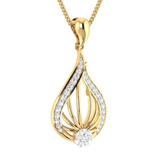 Lila Round Diamond Office Wear Pendant