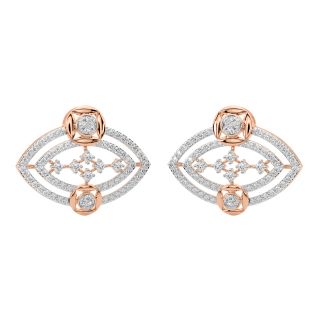 Karina Round Diamond Stud Earrings