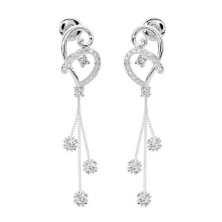 Minako Round Diamond Dangler Earrings